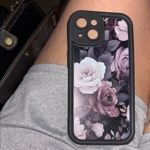 Floral Black Phone Case